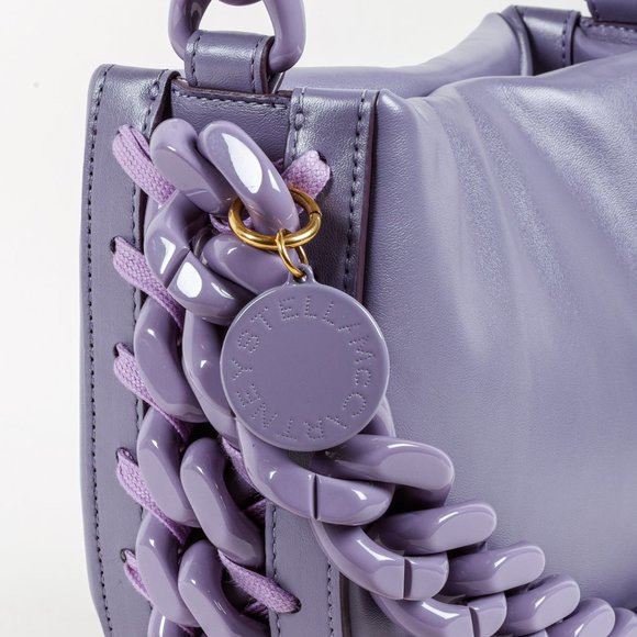 Stella McCartney Puffy Frayme Shoulder Bag in Grape - Picture 8 of 15